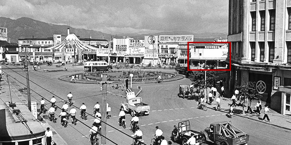 昭和30年撮影 静岡駅北口駅前ロータリー